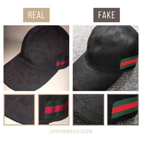 black gucci hat real vs fake